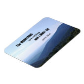 Zitat von John Muir über Berge Magnet (Linke Seite)
