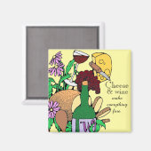 Zitat von Käse- und Weinliebhabern Magnet (Vorderseite/Rückseite)