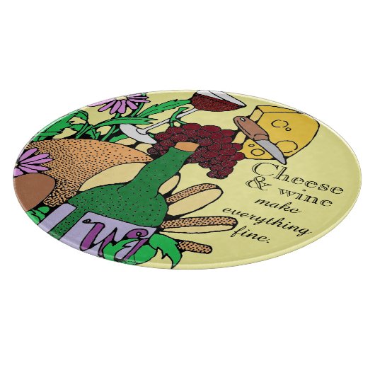 Zitat von Käse- und Weinliebhabern Schneidebrett (Ecke)