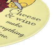 Zitat von Käse- und Weinliebhabern Schneidebrett (Ecke)