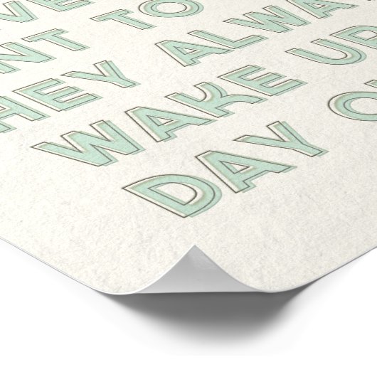 Zitat von kleinen Jungs Poster (Ecke)