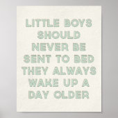 Zitat von kleinen Jungs Poster (Vorne)