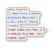 Zitat von Klonkriegen Aufkleber (Vorderseite)