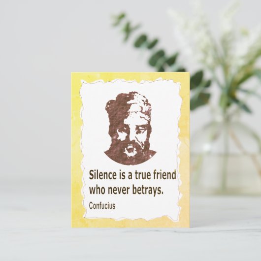 Zitat von Konfuzius alten Tornpapier Textur Postkarte (Stehend Vorderseite)