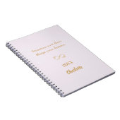 Zitat von Lavendel rosa Gold inspirierend Notizblock (Rechte Seite)