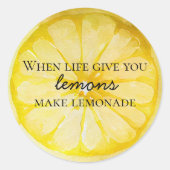 Zitat von Lemon Runder Aufkleber (Vorderseite)
