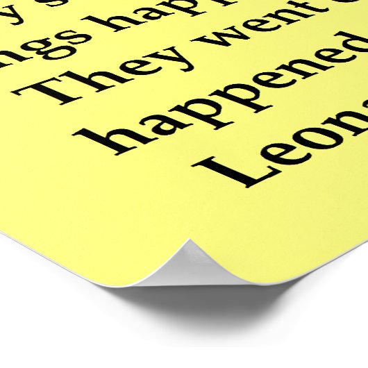 Zitat von Leonardo da Vinci Poster (Ecke)