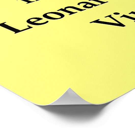 Zitat von Leonardo da Vinci Poster (Ecke)