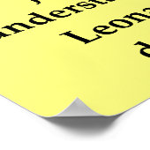 Zitat von Leonardo da Vinci Poster (Ecke)