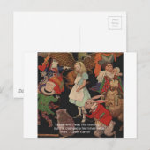 Zitat von Lewis Carroll Illustration & Mind Change Postkarte (Vorne/Hinten)