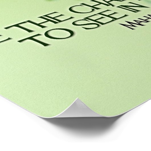 Zitat von Mahatma Gandhi Poster (Ecke)