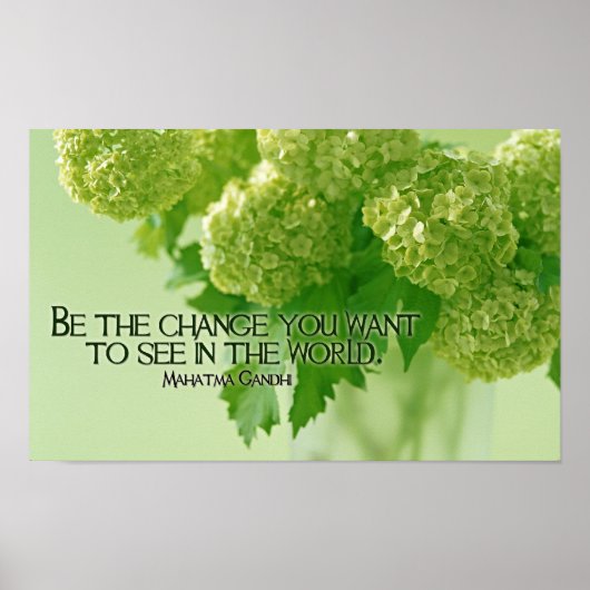 Zitat von Mahatma Gandhi Poster (Vorne)