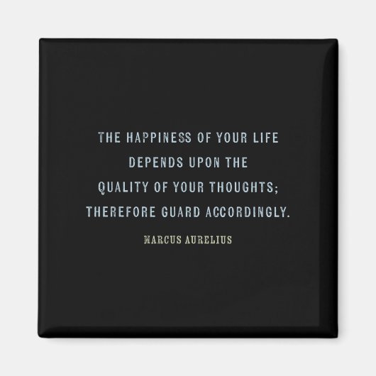 Zitat von Marcus Aurelius, Mindset Motivierend Quo Magnet (Vorne)