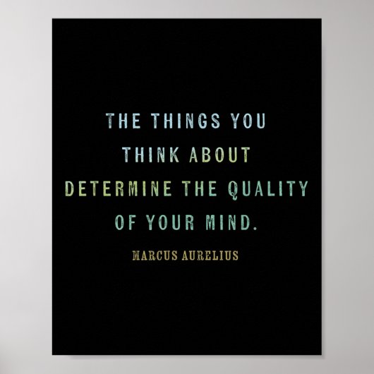 Zitat von Marcus Aurelius, Mindset Motivierend Quo Poster (Vorne)