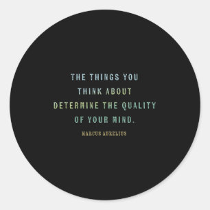 Zitat von Marcus Aurelius, Mindset Motivierend Quo Runder Aufkleber