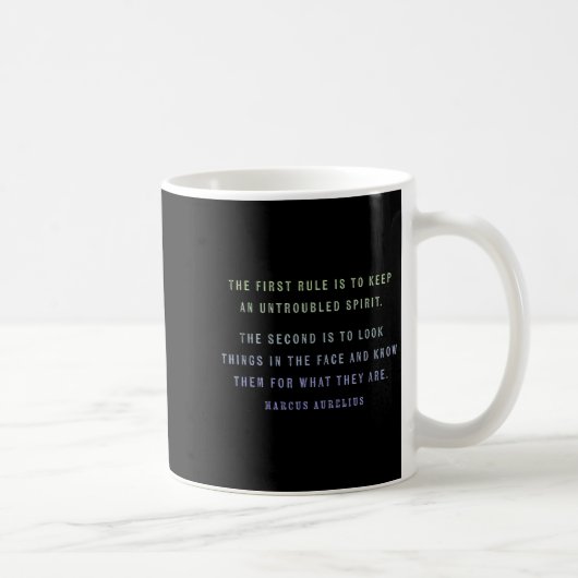 Zitat von Marcus Aurelius Stoic, Mindset-Motivatio Kaffeetasse (Rechts)