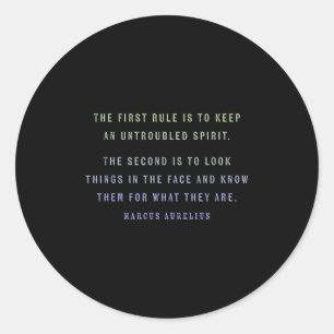Zitat von Marcus Aurelius Stoic, Mindset-Motivatio Runder Aufkleber
