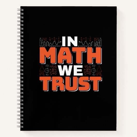 Zitat von Mathematikern - Vertrauen in Mathematik Notizblock (Vorderseite)