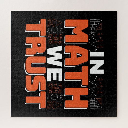 Zitat von Mathematikern - Vertrauen in Mathematik Puzzle (Horizontal)
