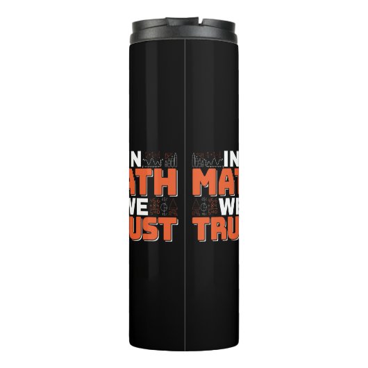 Zitat von Mathematikern - Vertrauen in Mathematik Thermosbecher (Rückseite)