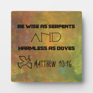 Zitat von Matthew 10:16 Fotoplatte