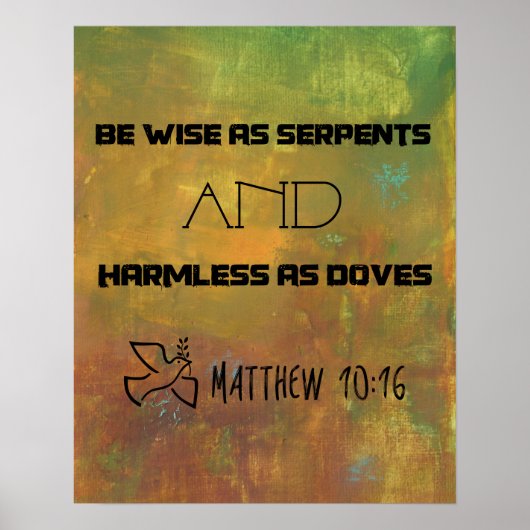 Zitat von Matthew 10:16 Poster (Vorne)