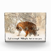 Zitat von Mutter Tiger und Cube Inspirierend Fotoblock (Vorderseite)