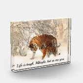 Zitat von Mutter Tiger und Cube Inspirierend Fotoblock (Links)