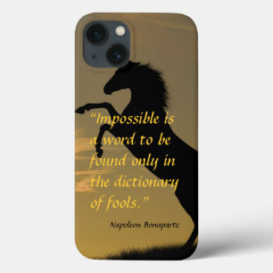 Zitat von Napoleon Bonaparte Pferd Hintergrund Case-Mate iPhone Hülle