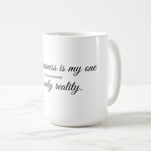 Zitat von Neville Goddard Kaffeetasse (VorderseiteRechts)