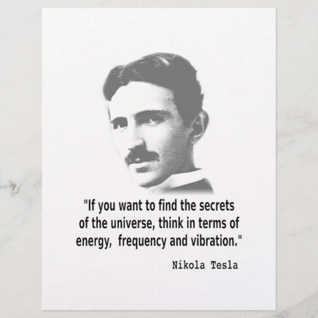 Zitat von Nikola Tesla (Vorderseite)
