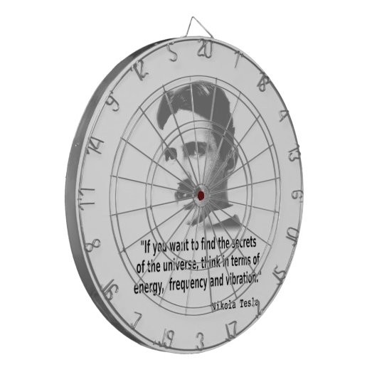 Zitat von Nikola Tesla Dartscheibe (Vorderseite Links)