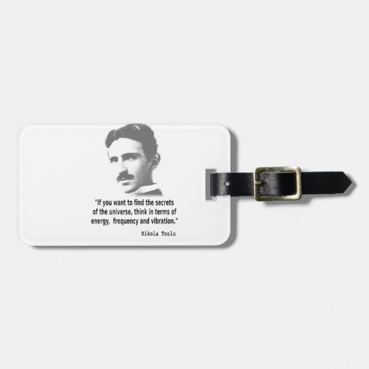 Zitat von Nikola Tesla Gepäckanhänger (Vorderseite horizontal)