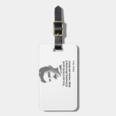 Zitat von Nikola Tesla Gepäckanhänger (Vorderseite vertikal)