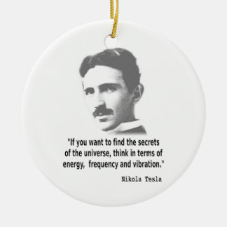 Zitat von Nikola Tesla Keramikornament
