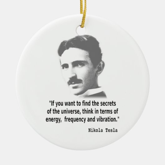 Zitat von Nikola Tesla Keramikornament (Vorne)