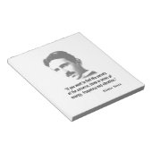Zitat von Nikola Tesla Notizblock (angewinkelt)