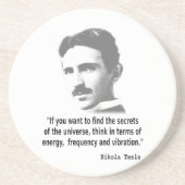 Zitat von Nikola Tesla Sandstein Untersetzer (Vorne)