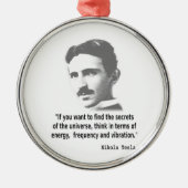 Zitat von Nikola Tesla Silbernes Ornament (Vorne)