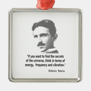 Zitat von Nikola Tesla Silbernes Ornament