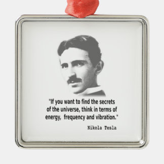 Zitat von Nikola Tesla Silbernes Ornament