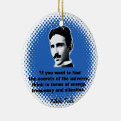 Zitat von Nikola Tesla T - Shirt Keramik Ornament (Rechts)