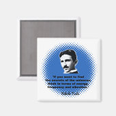 Zitat von Nikola Tesla T - Shirt Magnet (Vorderseite/Rückseite)