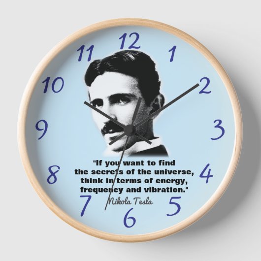Zitat von Nikola Tesla Uhr (Vorderseite)