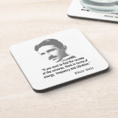 Zitat von Nikola Tesla Untersetzer (Linke Seite)