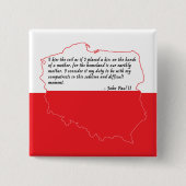 Zitat von Papst Johannes Paul II Button (Vorderseite)