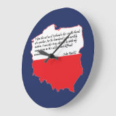 Zitat von Papst Johannes Paul II Große Wanduhr (Winkel)