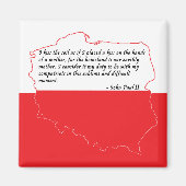 Zitat von Papst Johannes Paul II Magnet (Vorne)