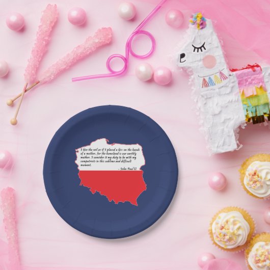 Zitat von Papst Johannes Paul II Pappteller (Party)