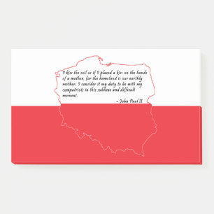 Zitat von Papst Johannes Paul II Post-it Klebezettel